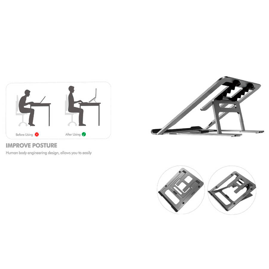 Go Des GD-HD888 Laptop Stand Gray 