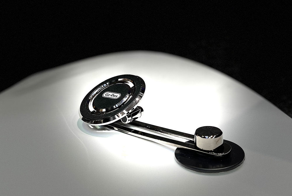Go Des GD-HD912 Magnetic 360 Degree Rotating Flat Floor Car Phone Holder Black 