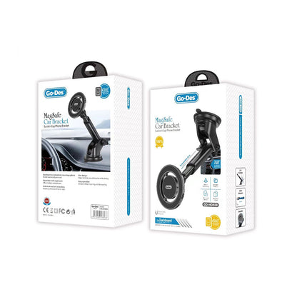 Go Des GD-HD938 Teleskopik Tasarım 360 Derece Dönebilen Magnetik Araç Telefon Tutucu Siyah