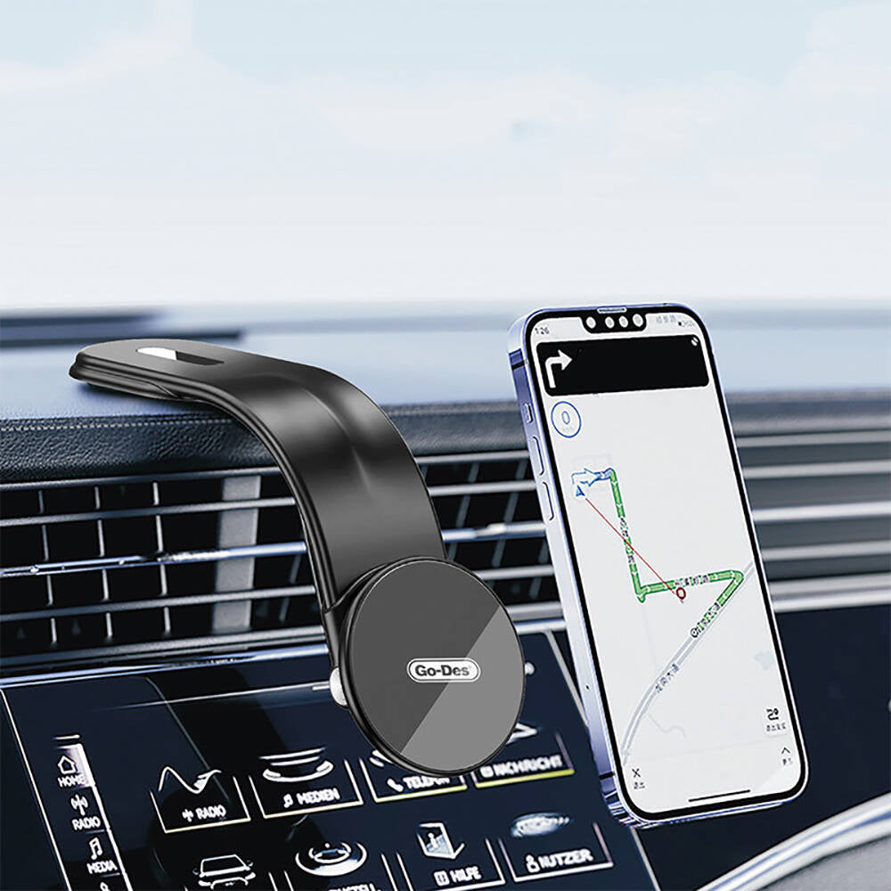 Go Des GD-HD968 Strong Magnetic Multi-Angle Car Phone Holder Black