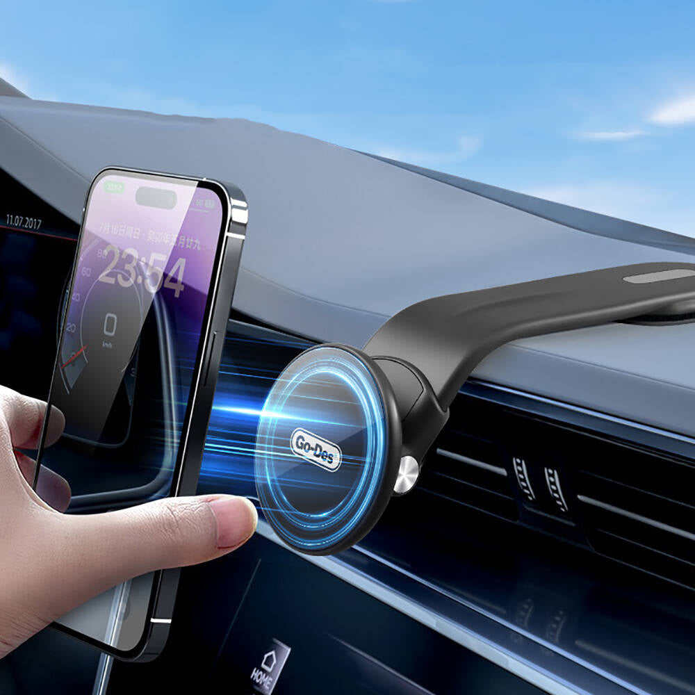 Go Des GD-HD968 Strong Magnetic Multi-Angle Car Phone Holder Black