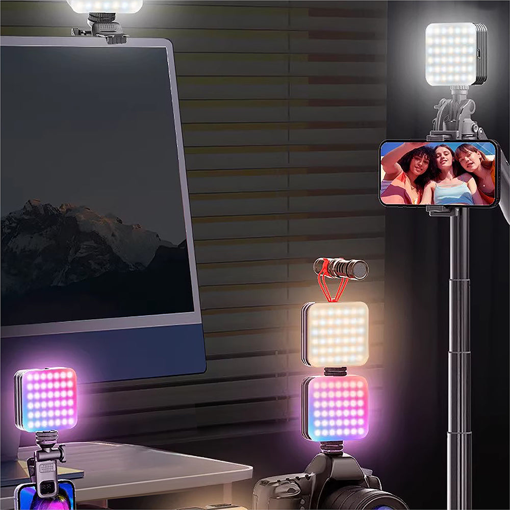 Go Des GD-LD1033 RGB Led Telefon-Kamera Üstü Aydınlatma Işığı Siyah