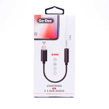 Go Des GD-UC019 Lightning to 3.5mm Converter Gray