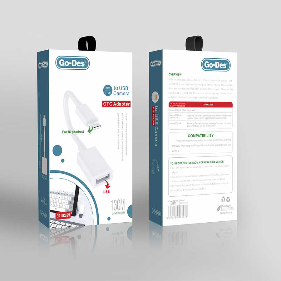Go Des GD-UC029 Lightning to USB Camera Adapter White