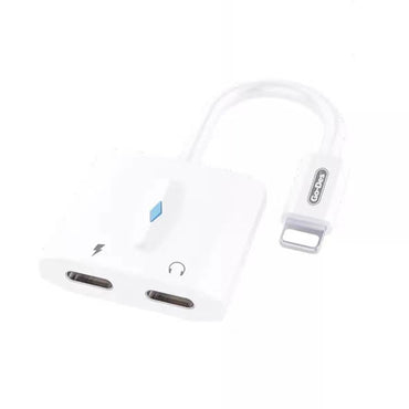 Go Des GD-UC039 Lightning to Lightning Converter with Headphone Output White