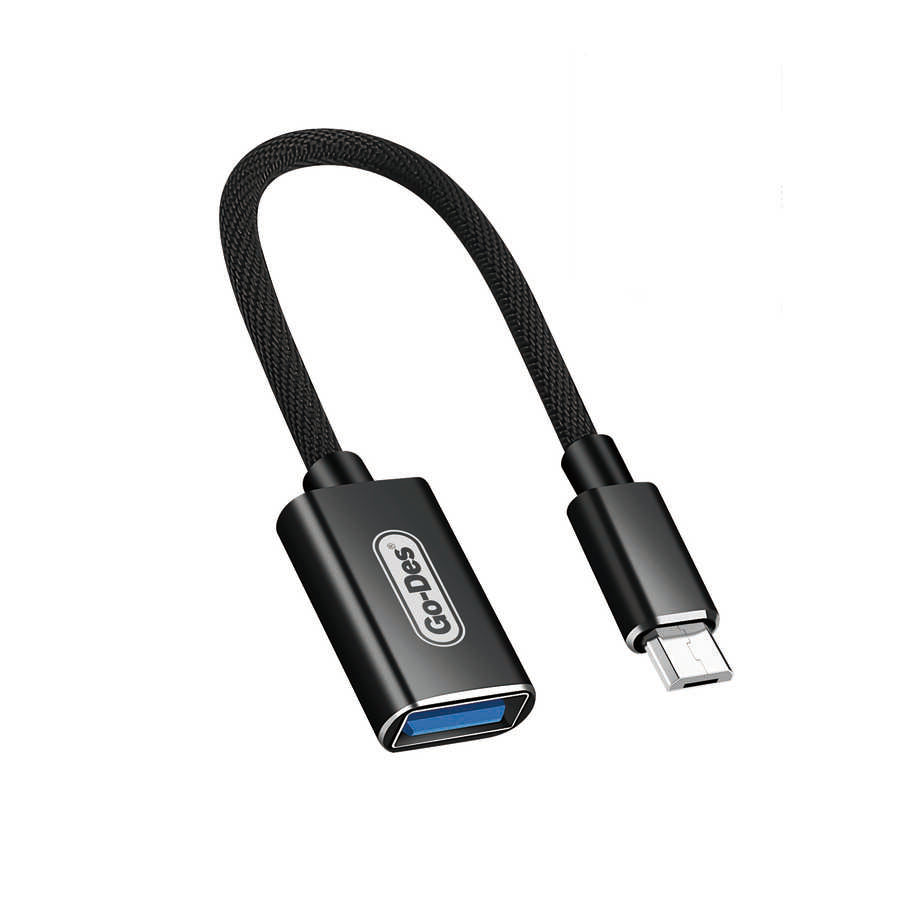 Go Des GD-UC055 Micro OTG USB Cable Black 