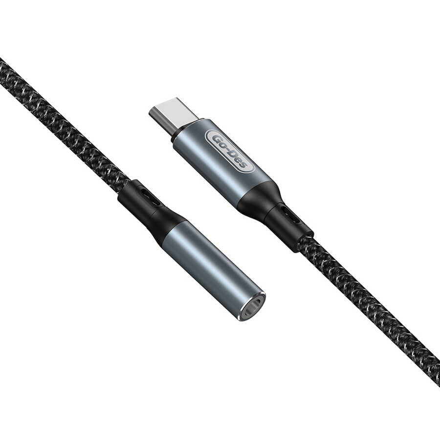 Go Des GD-UC088 Type-C To 3.5mm Converter Black