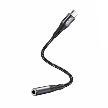 Go Des GD-UC165 Type-C to 3.5mm Hi-Fi Aux Çevirici Örgülü Ses Adaptörü Gri