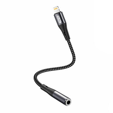 Go Des GD-UC166 Lightning to 3.5mm Aux Çevirici Örgülü Ses Adaptörü Gri