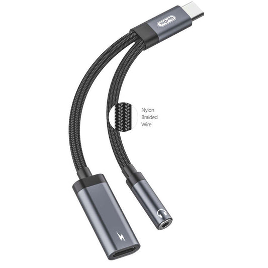Go Des GD-UC312 Type-C to 3.5mm Converter Gray