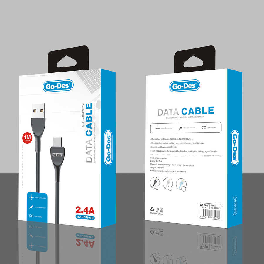 Go Des GD-UC510 Type-C USB Cable Black