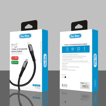 Go Des GD-UC512 PD To Micro Usb Cable Black 