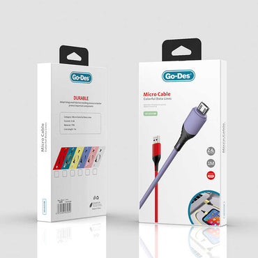 Go Des GD-UC519 Micro Usb Cable Purple 