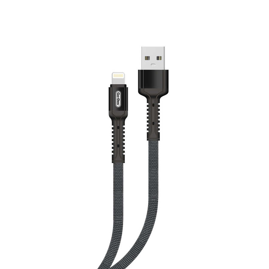 Go Des GD-UC529 Lightning Usb Cable Black 