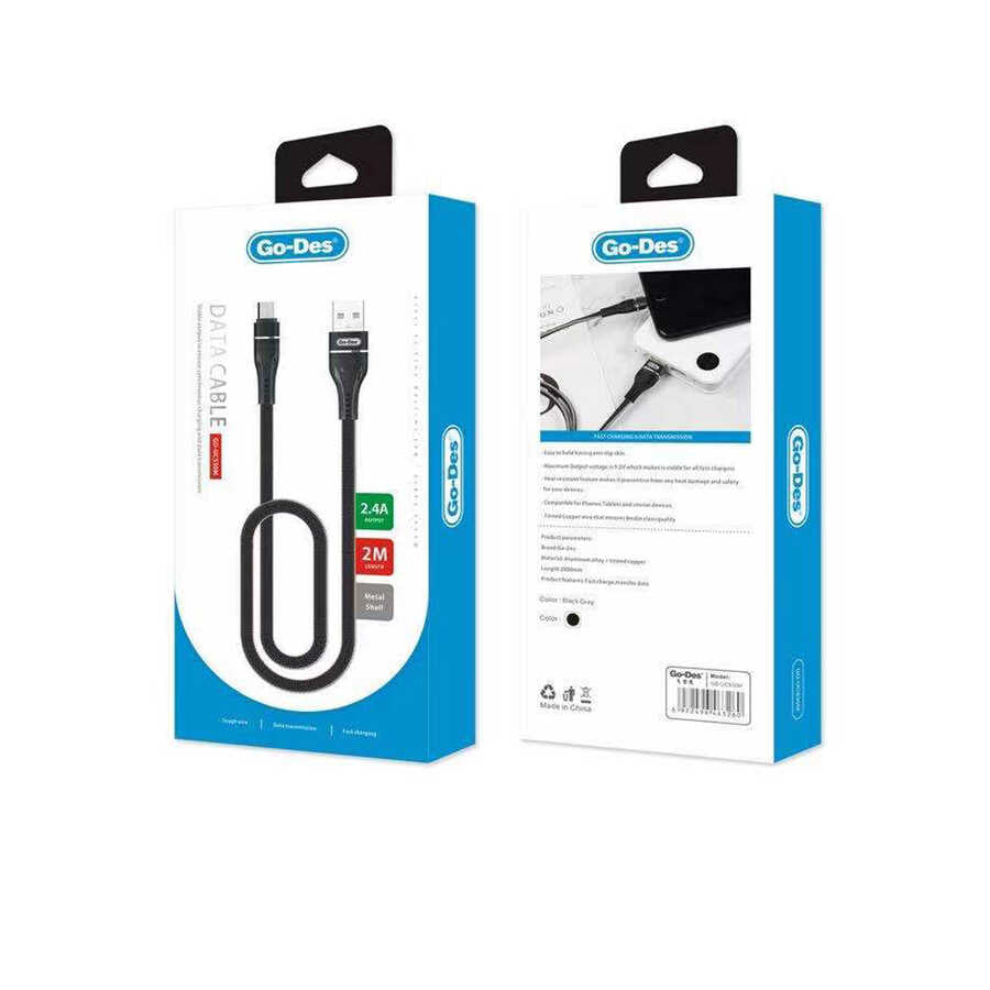Go Des GD-UC530 Micro USB Cable Black 