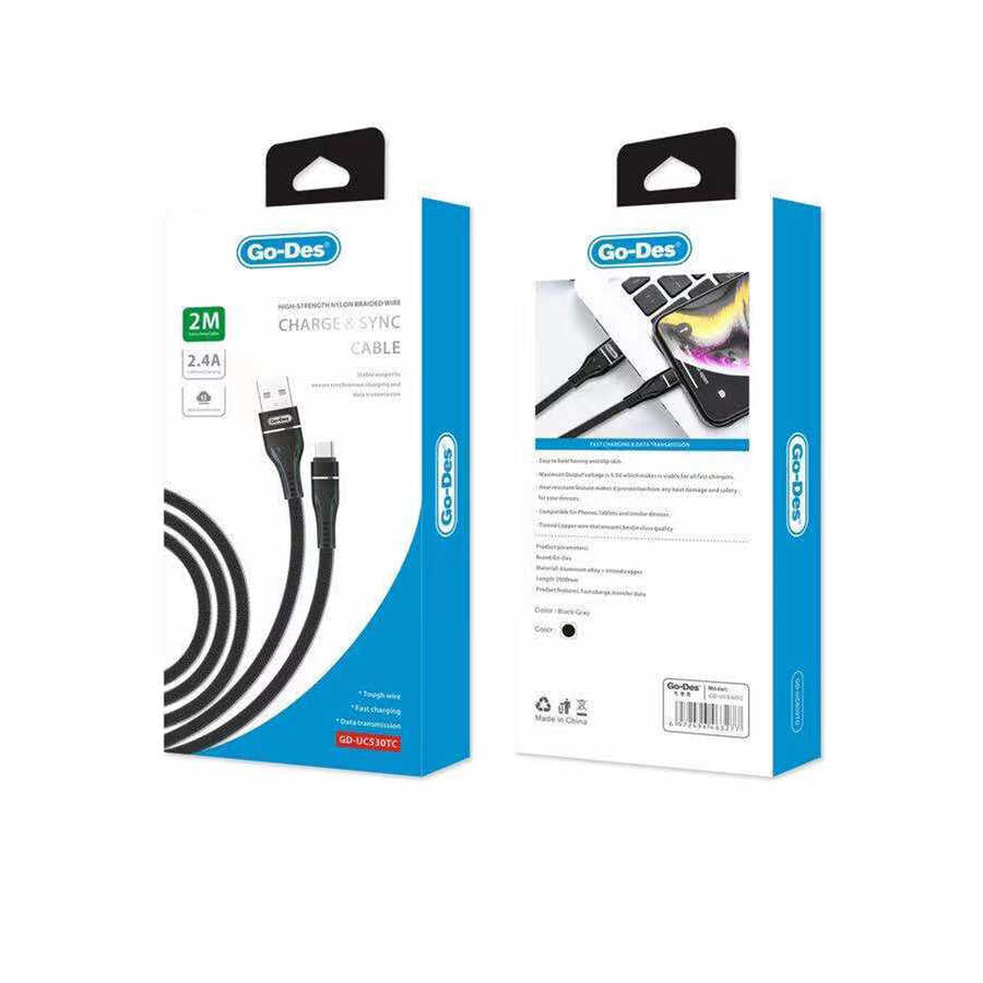 Go Des GD-UC530 Type-C USB Cable Black 