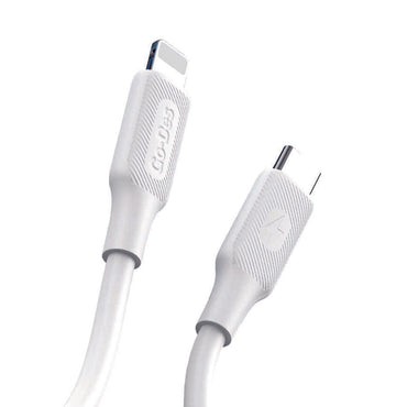 Go Des GD-UC572 Type-C to Lightning PD Fast Charging Cable 20W 1 meter White 