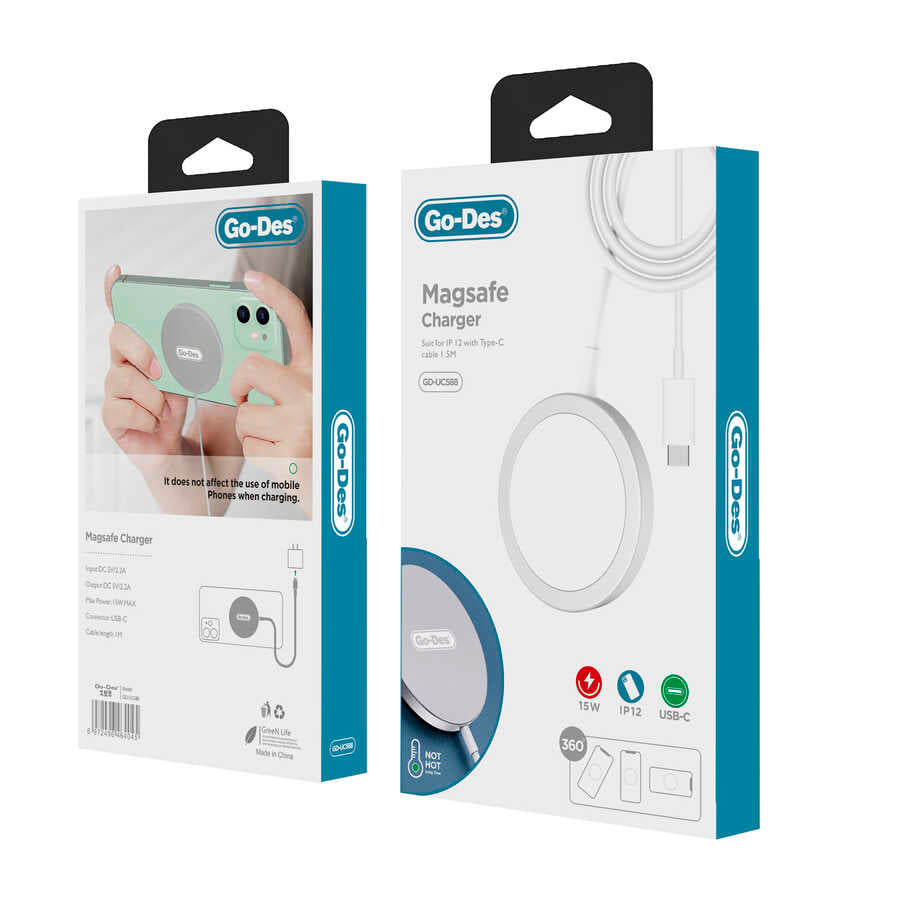 Go Des GD-UC588 M-safe Wireless Charger White