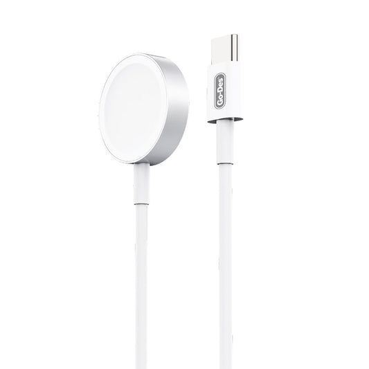 Go Des GD-UC591 Apple Watch Serisi Akıllı Saat Wireless Type-C Şarj Kablosu Beyaz