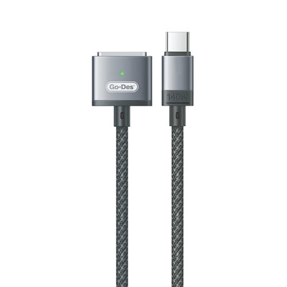 Go Des GD-UC807 Type-C - M-safe 3 Macbook Şarj Kablosu 140W 2 Metre Gri