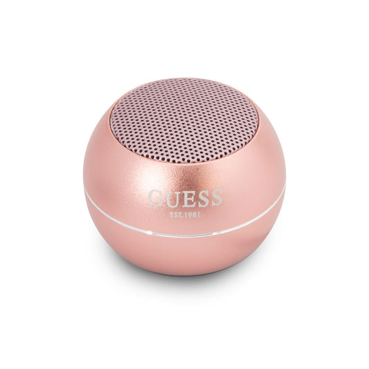 GUESS Aluminum Alloy Body Design Mini Bluetooth Speaker Pink 