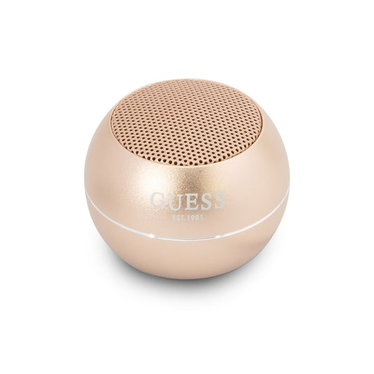 GUESS Aluminum Alloy Body Design Mini Bluetooth Speaker Gold 