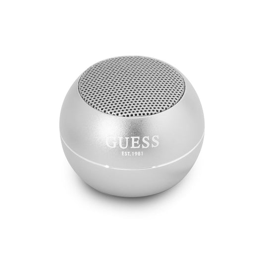 GUESS Aluminum Alloy Body Design Mini Bluetooth Speaker Gray 