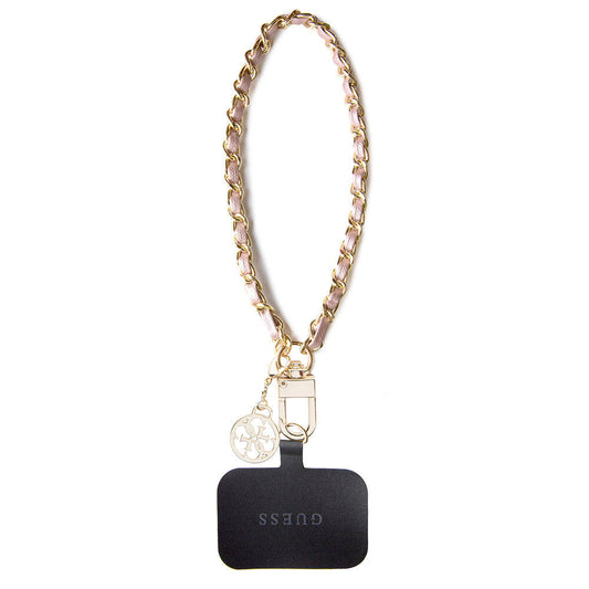 Guess Original Licensed 4G Logo Saffiano Phone Strap Chain Pink