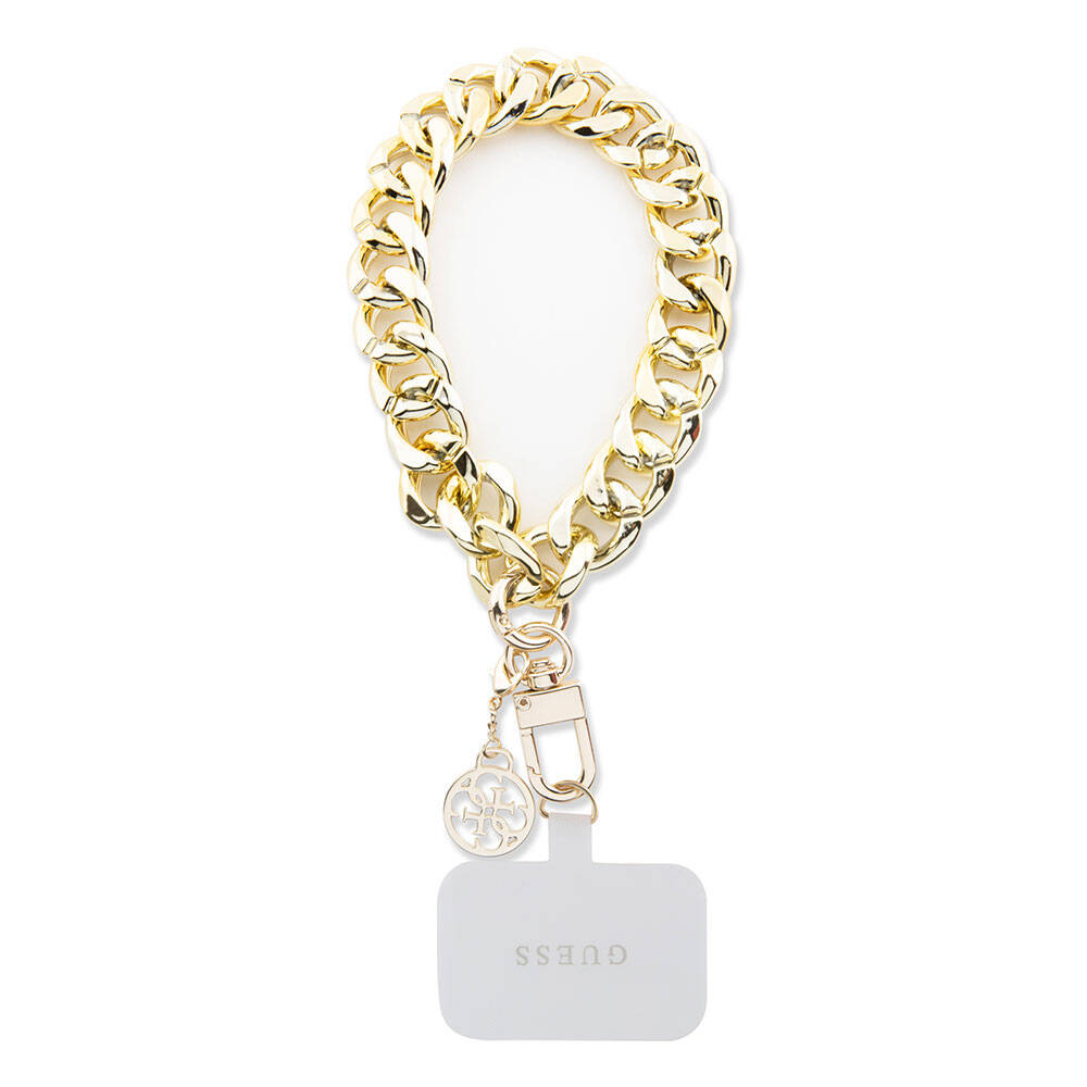 Guess Original Licensed 4G Logo Thick Phone Strap Chain Gold 