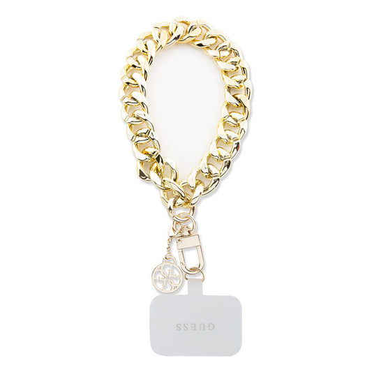 Guess Original Licensed 4G Logo Thick Phone Strap Chain Gold 