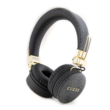 Guess Original Licensed 4G Metal Logo PU Leather Adjustable Over-Ear Bluetooth Headphones Blue 
