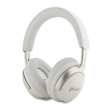 Guess Original Licensed ANC/ENC Featured Metal Letter Logo Script Series Over-Ear Bluetooth Headphones v5.4 Beige 