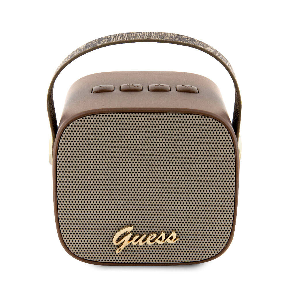 Guess Original Licensed Strap PU Leather 5W Bluetooth Speaker with Logo Black 