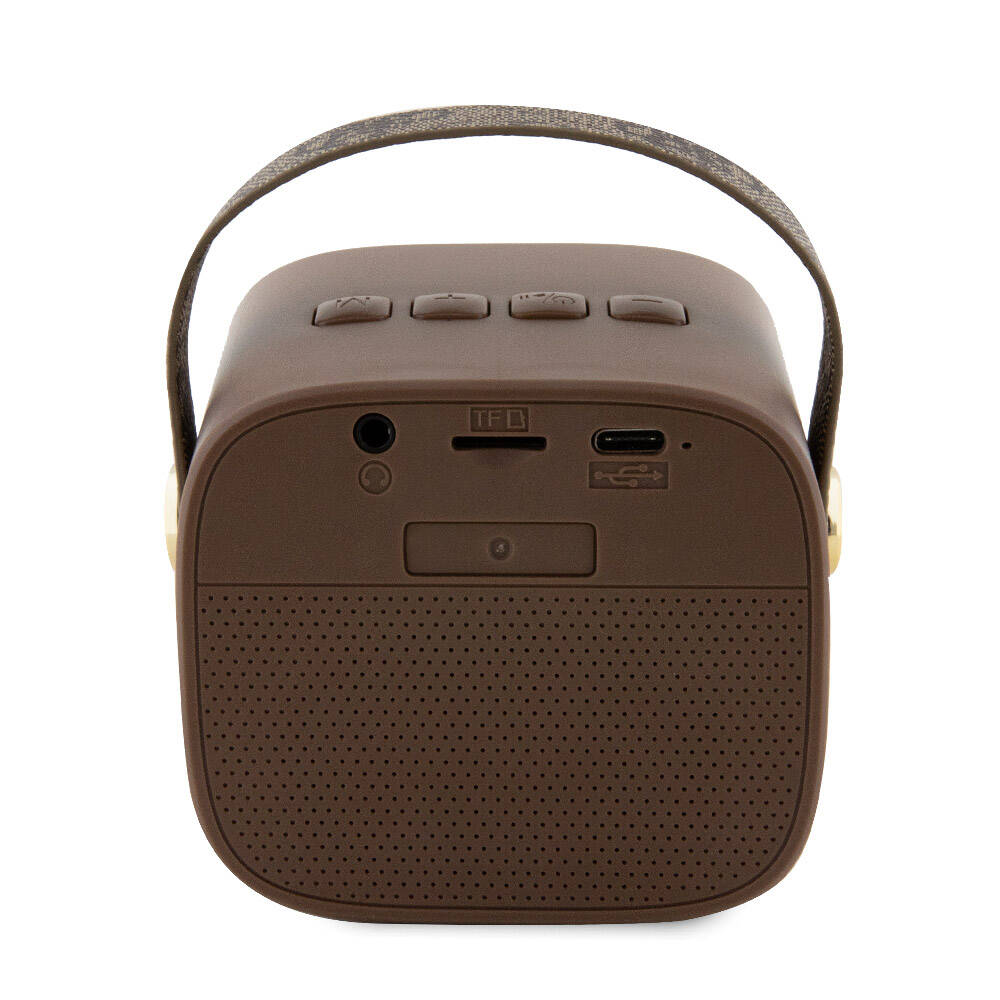 Guess Original Licensed Strap PU Leather 5W Bluetooth Speaker with Logo Black 
