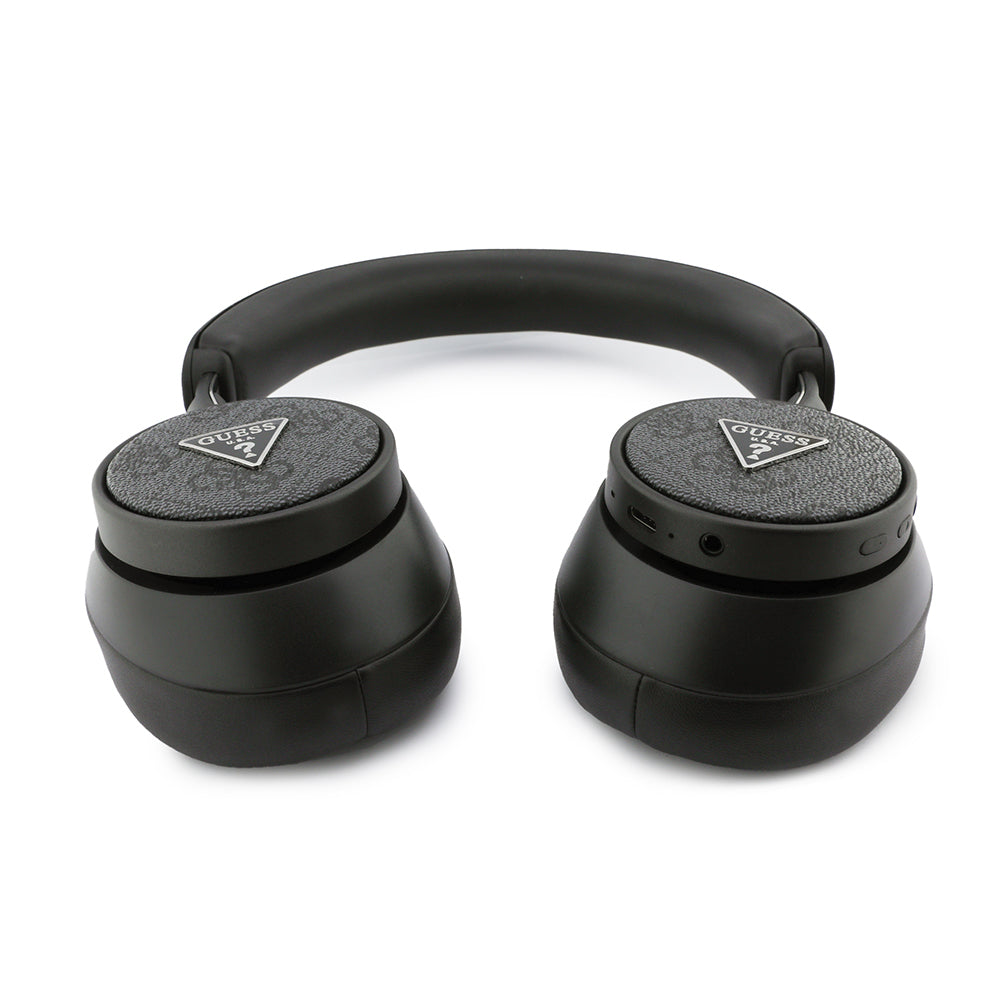 Guess Orjinal Lisanslı ENC PU 4G Desenli Üçgen Logolu Kulak Üstü Bluetooth Kulaklık