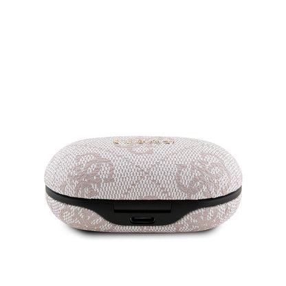 Guess Orjinal Lisanslı Klasik Metal Yazı Logolu TWS Kulak İçi Bluetooth Kulaklık Pembe