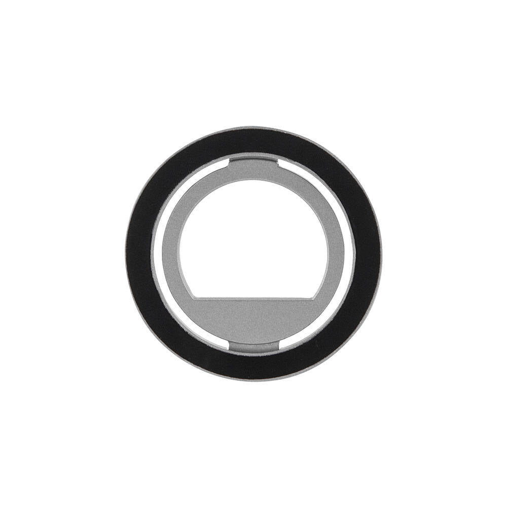 Guess Original Licensed M-safe Charging Feature Magnetic Stand with Logo and Stone Ring in Silver 