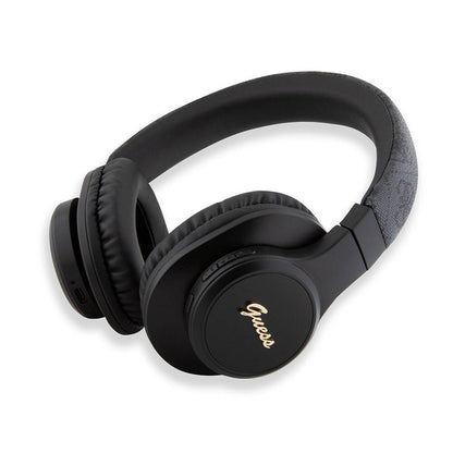 Guess Orjinal Lisanslı PU 4G Desenli Metal Yazı Logolu Tone On Tone Kulak Üstü Bluetooth Kulaklık Pembe
