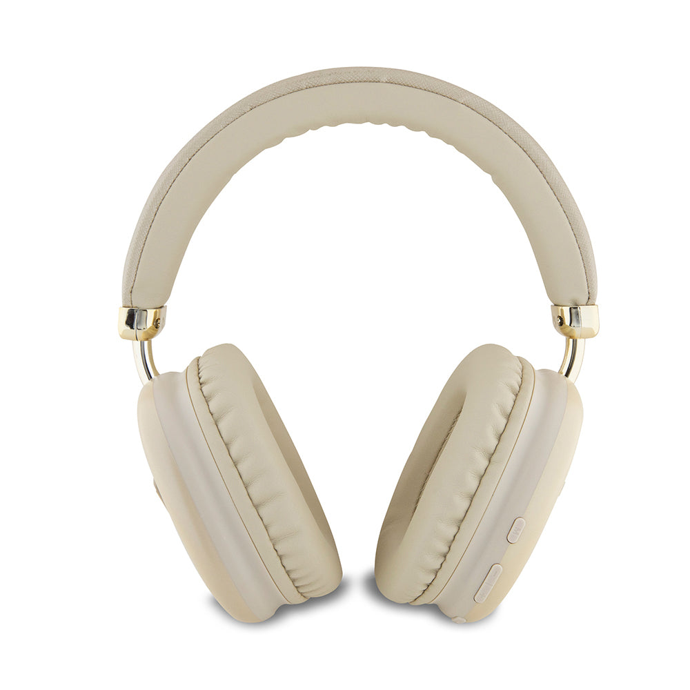 Guess Orjinal Lisanslı PU Üçgen Logolu Kulak Üstü Bluetooth Kulaklık Pembe