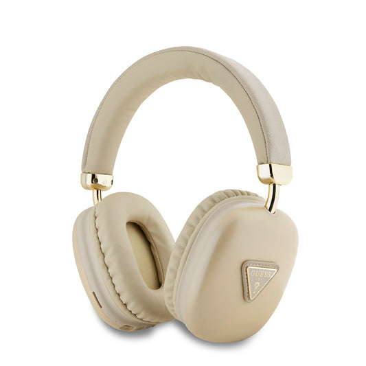 Guess Original Licensed PU Triangle Logo Over-Ear Bluetooth Headphones Gold 