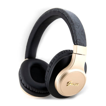 Guess Original Licensed Script Gold Series Metal Letter Logo 4G Patterned Bluetooth Headset Pink