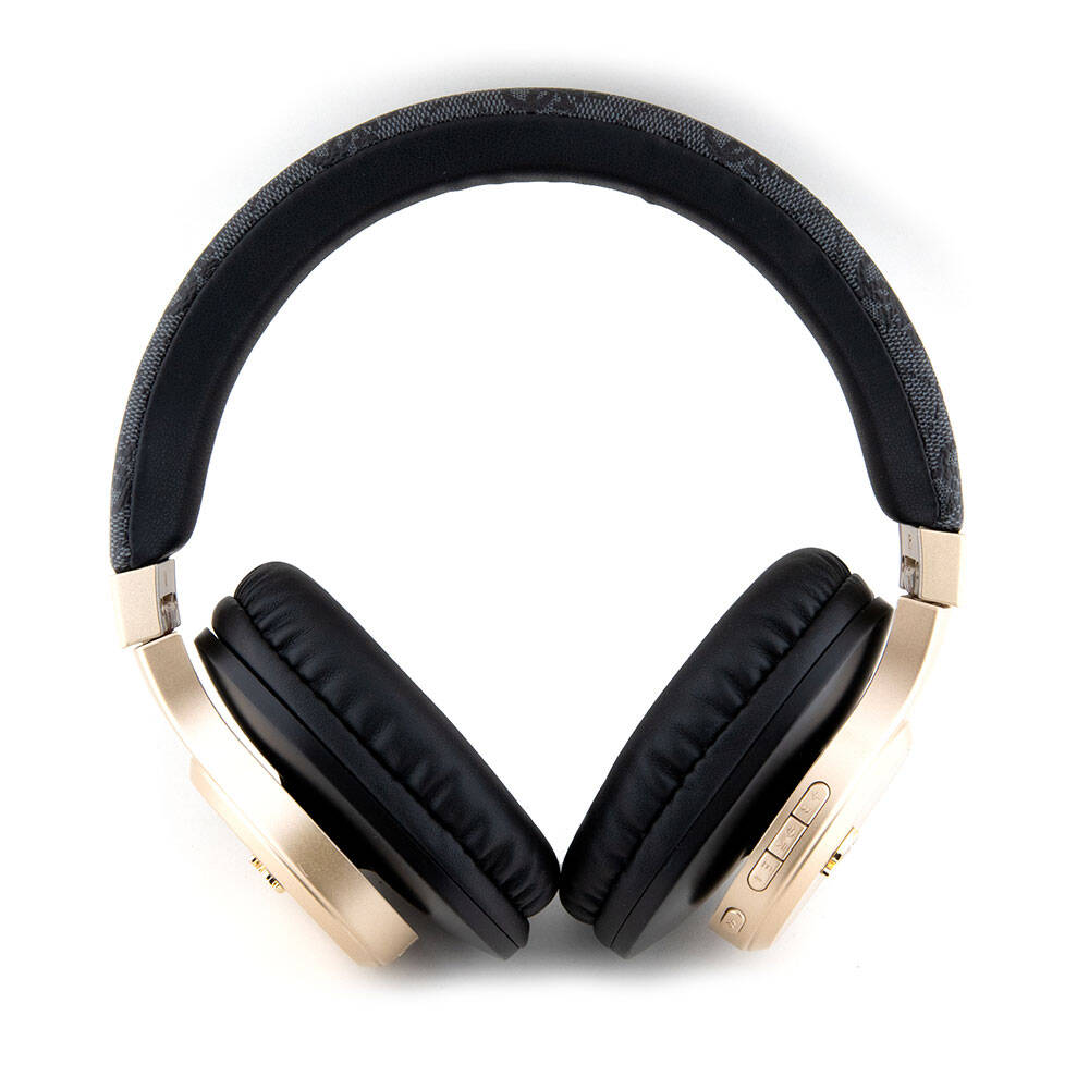 Guess Original Licensed Script Gold Series Metal Letter Logo 4G Patterned Bluetooth Headset Pink