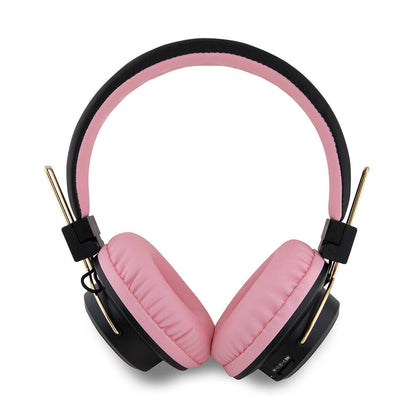Hello Kitty Orjinal Lisanslı Ayarlanabilir Metal Kitty Logolu Yuvarlak Bluetooth 5.3 Kulaklık Pembe