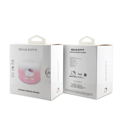 Hello Kitty Renk Geçişli Elektroplating Logolu Parmak Tutamaçlı Mini Bluetooth Speaker Hoparlör Pembe