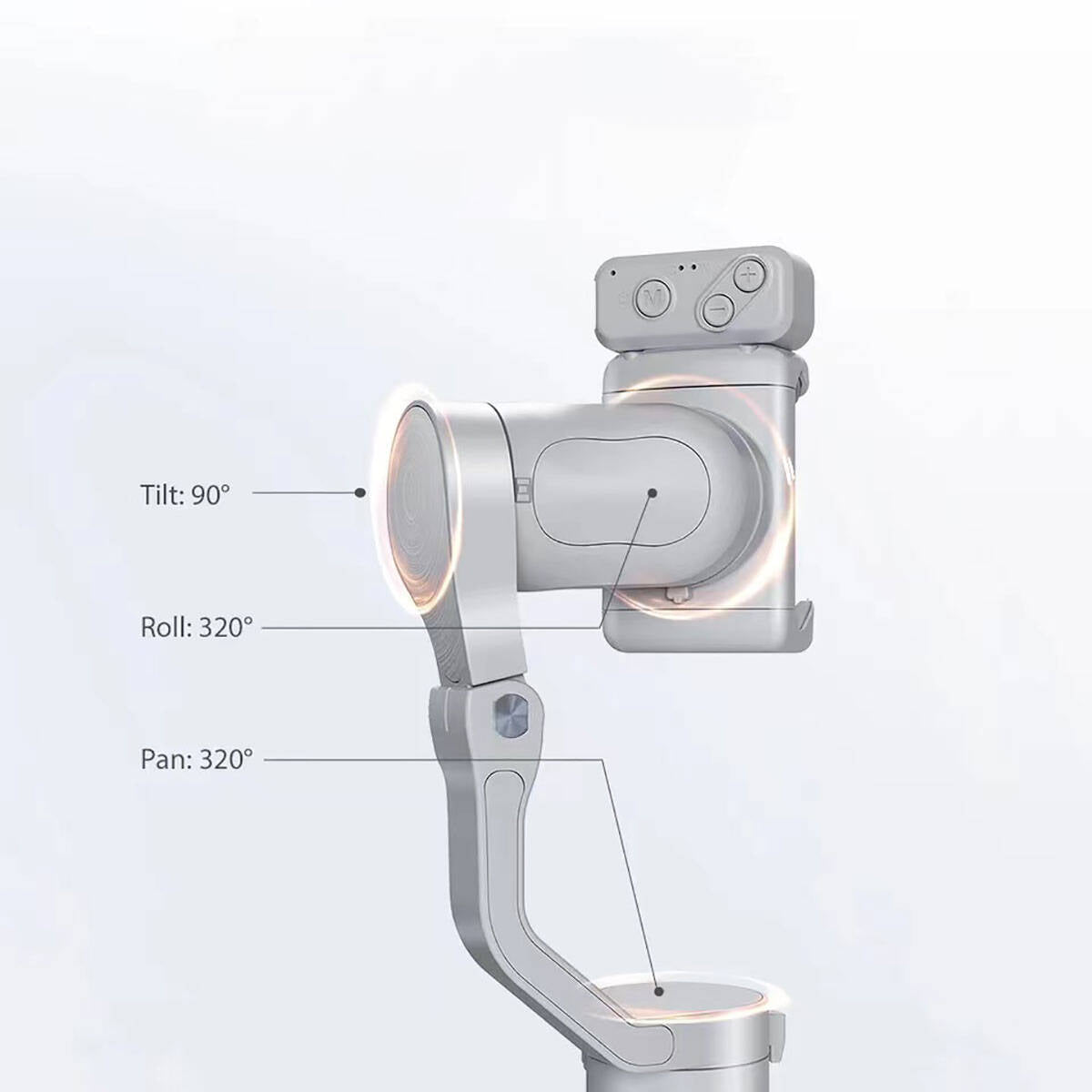Hohem iSteady XE 3 Eksenli El Tipi Led Işıklandırma Aparatlı Gimbal Stabilizatör Gri
