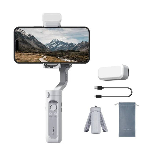 Hohem iSteady XE 3 Eksenli El Tipi Led Işıklandırma Aparatlı Gimbal Stabilizatör Gri