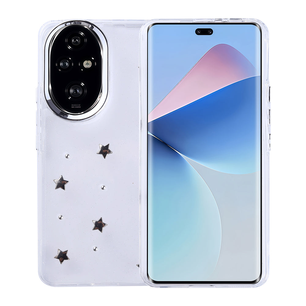 Honor 200 Case Airbag Design Glitter Transparent Zore Polar Cover Star