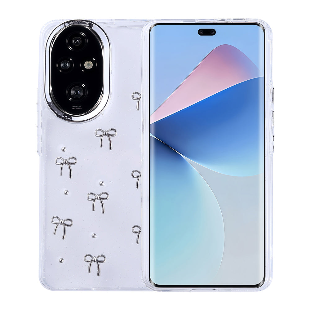 Honor 200 Case Airbag Design Glitter Transparent Zore Polar Cover Bow