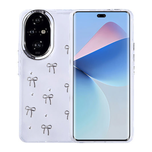Honor 200 Case Airbag Design Glitter Transparent Zore Polar Cover Bow