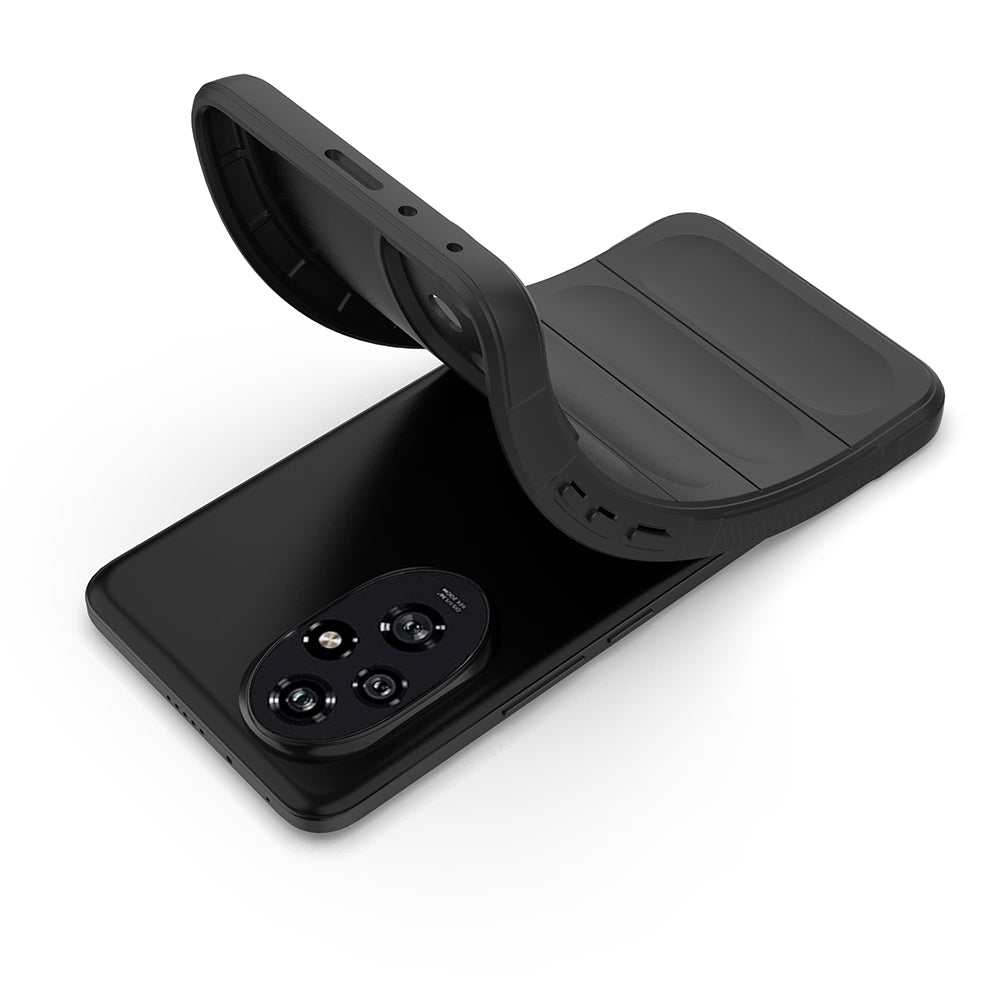 Honor 200 Case Flexible TPU Hollow Back Surface Design Zore Ethnic Silicone Cover Black